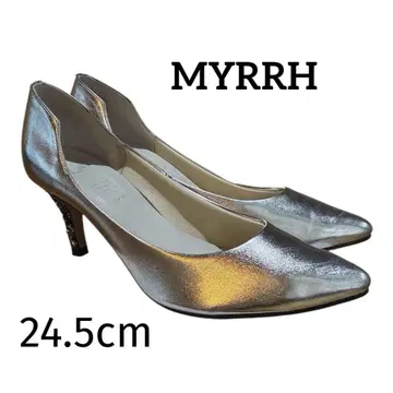 [ MYRRH 밀라 ] 메탈릭 골드 스틸레토 펌프스 파티, 결혼식