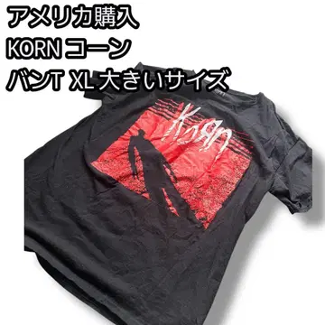 미국 현지 구매 KORN XL 사이즈 블랙 T셔츠 콘