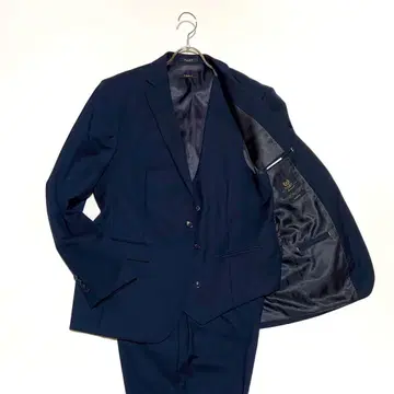 새상품급 DARO uomo 3피스 셋업 수트 네이비 스트라이프