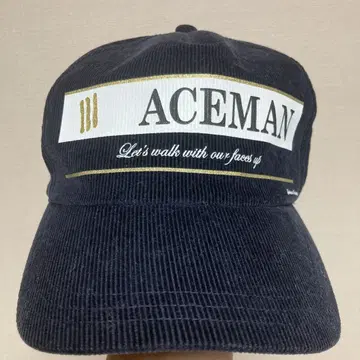 CA4LA ACEMAN 코듀로이 캡 블랙 오모시 바이커