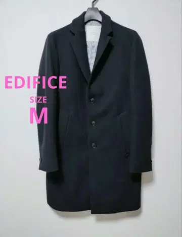 고품질! EDIFICE 에디피스 체스터 코트 울 네이비