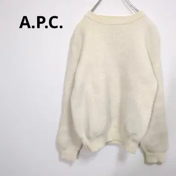 아페쎄 [ L ] 니트 상의 리브 울 일본제 무지