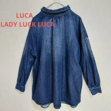 LUCA LADY LUCK LUCA 데님풍 풀오버 백리본