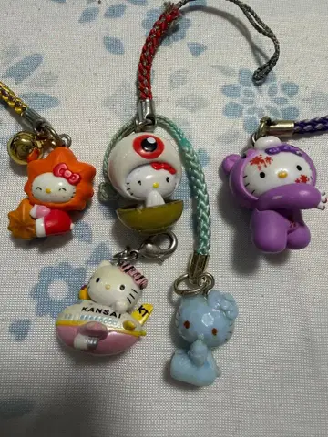 헬로키티 스트랩 5개 세트