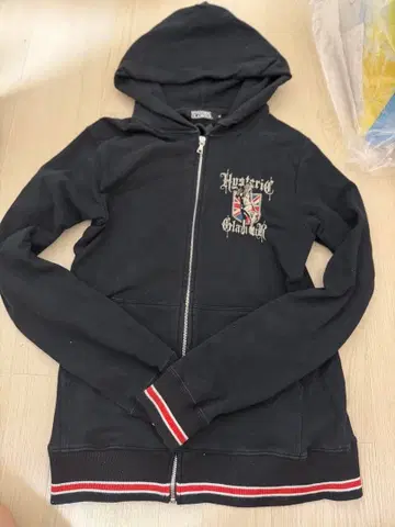 HYSTERIC GLAMOUR 후드 부착 후드티 M 블랙