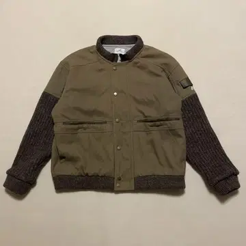 DUNHILL 던힐 이소재 절개 소매 니트 자켓