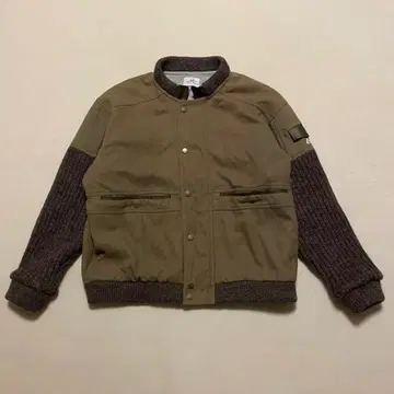 DUNHILL 던힐 이소재 절개 소매 니트 자켓