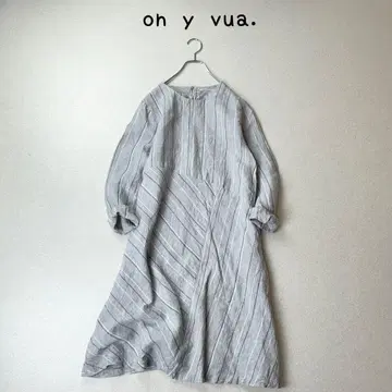 on y vua 내추럴 취급 린넨 100% 린넨 절개 원피스