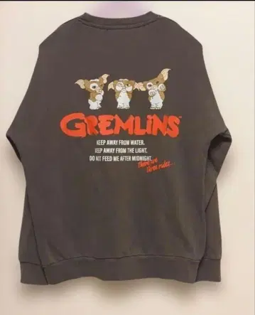SALE GREMLINS 그렘린 기즈모 맨투맨 트레이닝복 그레이