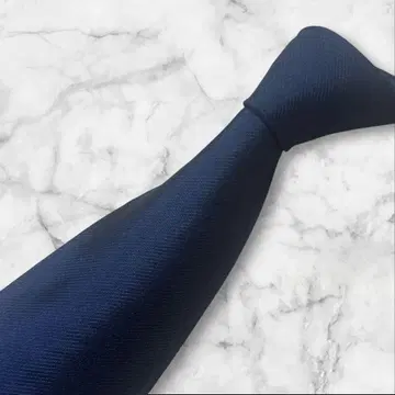 제냐 넥타이 솔리드 네이비