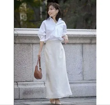아누안스 트위드 내로우 스커트 새상품 택 포함