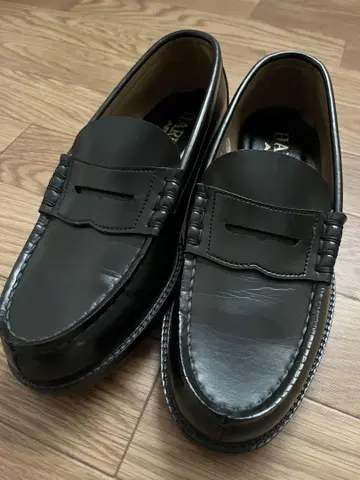 새상품급 [하루타] 로퍼 24.5cm 3E 블랙 통학