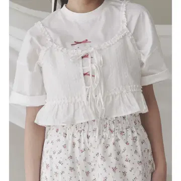 merry jenny twinkle flower bustier 화이트