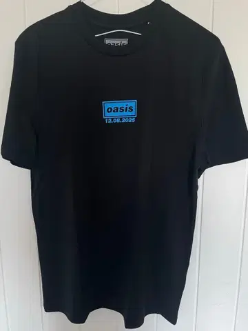 oasis 에든버러 공연 한정판 투어 티셔츠 블랙 2025.08.12