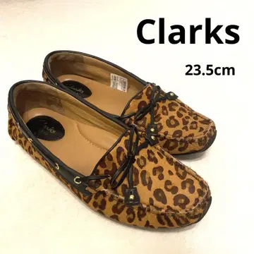 Clarks 23.5cm 하라코 레오파드 무늬 애니멀 무늬