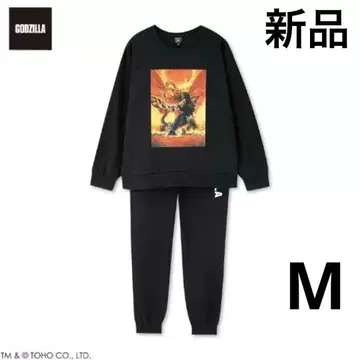 새상품 GODZILLA 고질라 맨투맨 상하의 세트 M 모스라 킹 기도라