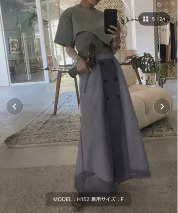 [ AMERI ] MEDI KNIT BUSTIER COMBI TEE