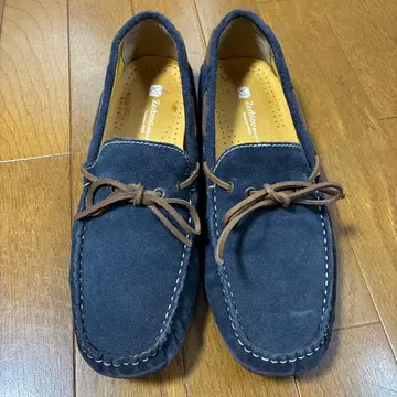 Zerbino maurizi 네이비 스웨이드 데크 슈즈