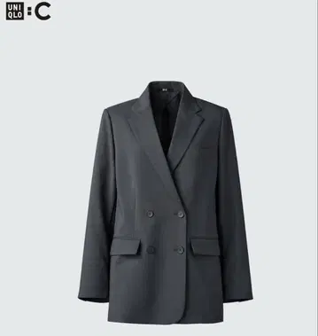[ M ] 유니클로C 칸도 더블 자켓 릴랙스 핏 다크 그레이