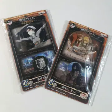 제일복권 진격의 거인 ~자유의 날개~ 캔뱃지 세트 일괄 리바이 알민 엘렌