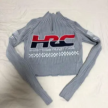 moussy x HONDA 크롭 니트탑 그레이