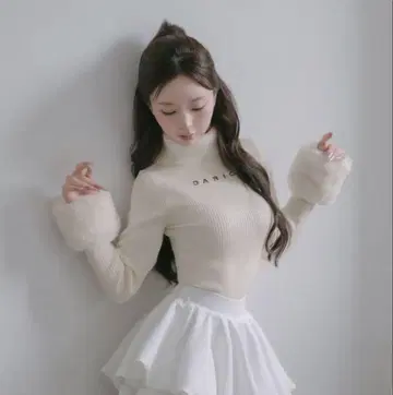 darich 다리치 스무스 퍼 리브 니트탑