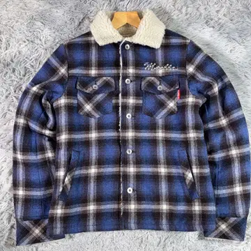 새상품급 MARBLES 마블 런치 자켓 보아 체크 기무라 타쿠야