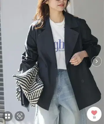 JOURNAL STANDARD relume 하프 트렌치코트 네이비