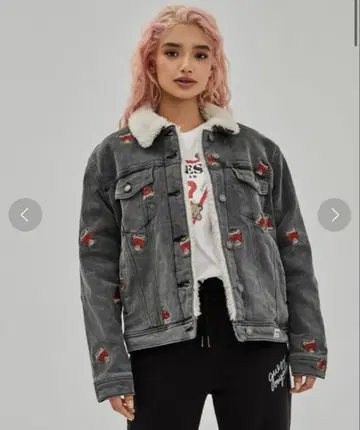 GUESS 데님 자켓 곰