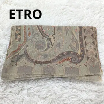 에트로 ETRO 페이즐리 패턴 실크 울 스톨 머플러