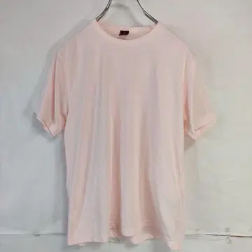 몽벨 반팔 T셔츠 로고 무지 심플 핑크 L