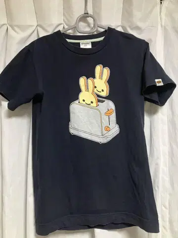 CUNE 토스터 토끼 T셔츠 XS 네이비 블랙