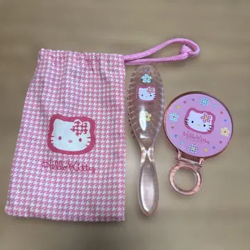 헬로키티 헤어 브러쉬, 거울, 복조리 3종 세트