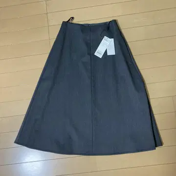 그레이 플레어 롱 스커트 M 사이즈