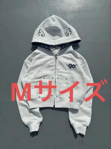 90 로고 도트 집 후디