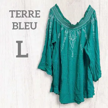 TERRE BLEU 터콰이즈 자수 튜닉 [ L ]