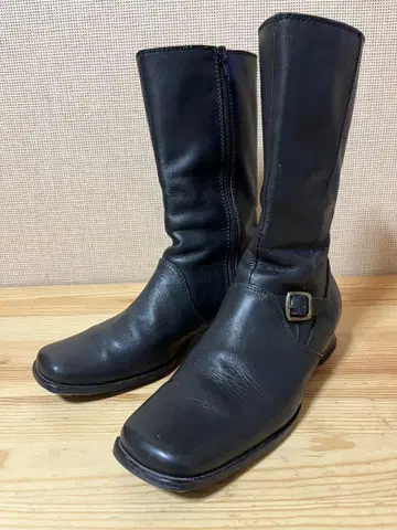 a62/REGAL 리 쇼트부츠 사이드 지퍼 벨트 23cm
