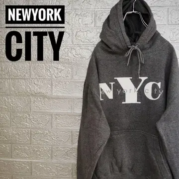 NYC 뉴욕 빅 로고 구제 후드 맨투맨 M