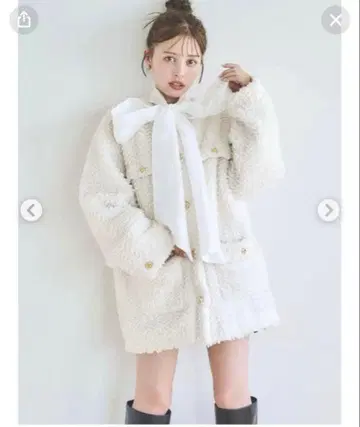 dazzlin 보아 프렌치불 집업 재킷 베이지