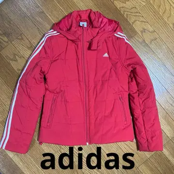 adidas 폴리에스테르 다운 자켓 레드 여성용 L 사이즈