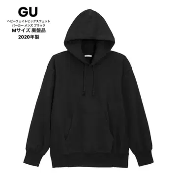 GU 헤비 웨이트 빅 스웨트 파카 남성용 M 사이즈 블랙 단종품