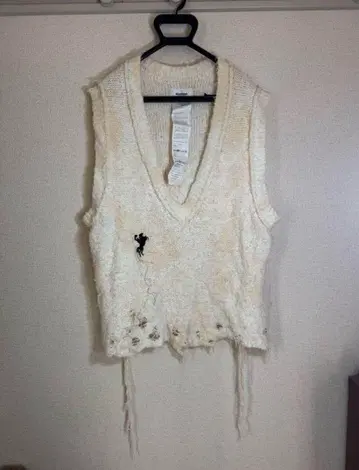doublet22ss RECYCLE COTTON BLEACHED VEST