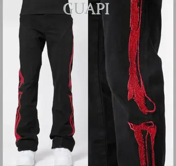 GUAPI 스켈레톤 플레어 데님 28