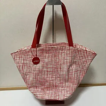 24시간 이내 발송 케이트 스페이드 토트백 (빨간색, 화이트 체크 무늬)