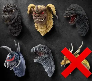 제일복권 고질라 대괴수 열전 G G상 몬스터 마그넷 세미 컴플리트 5종