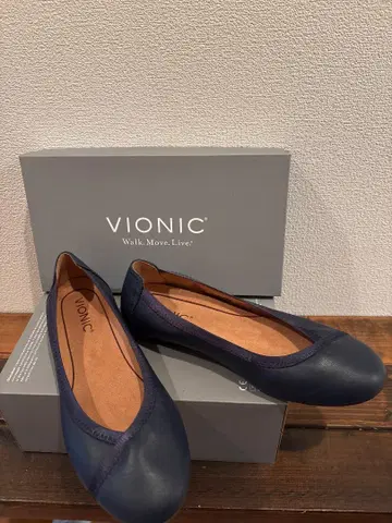 VIONIC 플랫 펌프스 신발 24cm 네이비
