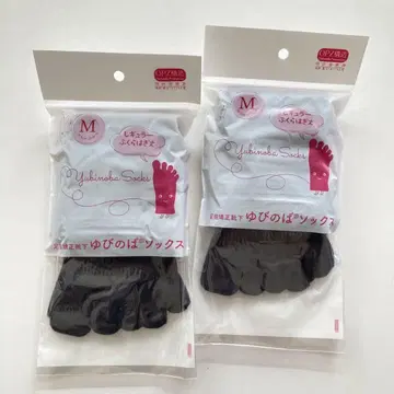 새상품 발가락 스트레칭 삭스 레귤러 블랙 M 사이즈 2족 세트