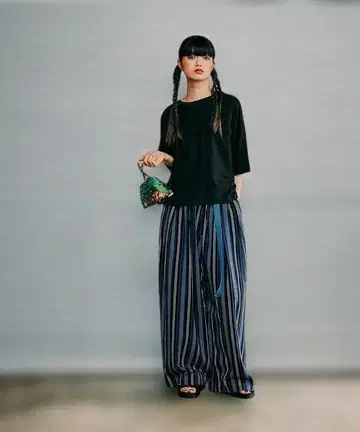 니코앤드 mode normcore 멀티 스트라이프 워크 팬츠 2 블랙 M