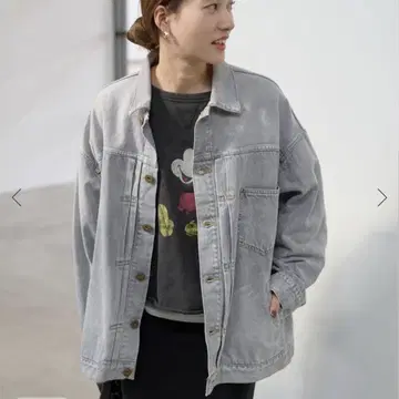 프레임워크 엑스라지 데님 자켓 그레이