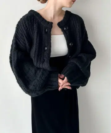 select MOCA by son 볼륨 슬리브 오버 가디건
